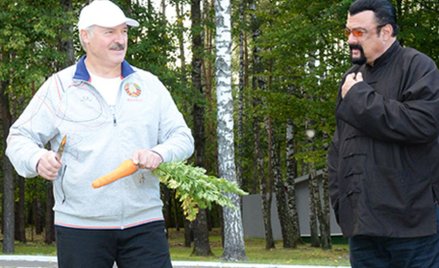Aleksandr Łukaszenko i Steven Seagal