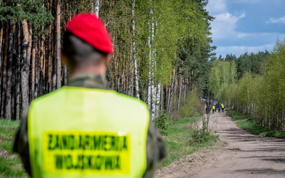 Las w okolicach Bydgoszczy, w którym znaleziono pocisk