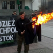 Białystok: Narodowcy spalili kukłę Ryszarda Petru. "Humorystyczna forma"