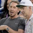 Larry Ellison (z lewej) i John McEnroe na trybunach w Indian Wells