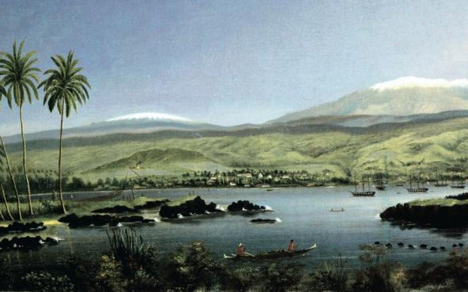 Wybrzeże wyspy Oahu, mal. James Gay Sawkins, 1852 r.