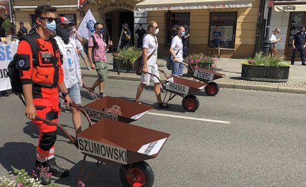 Protest medyków w Warszawie