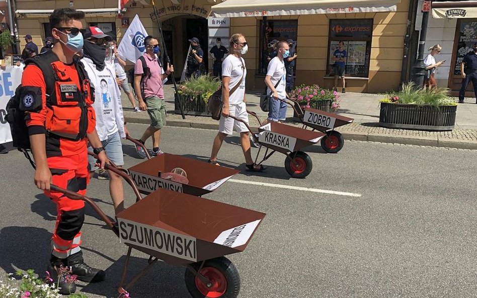 Protest medyków w Warszawie