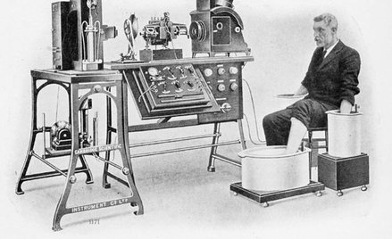 Za pomocą skonstruowanego przez siebie urządzenia Willem Einthoven przeprowadził pierwsze badania EK