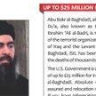 USA oferują 25 mln dolarów za "kalifa" Abu Bakr al-Baghdadiego
