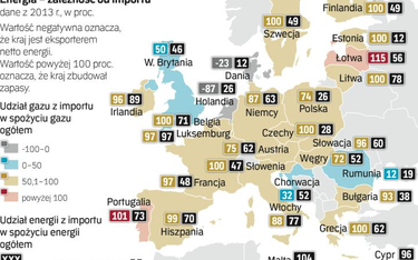 Europa wciąż jest uzależniona od importu gazu i energii
