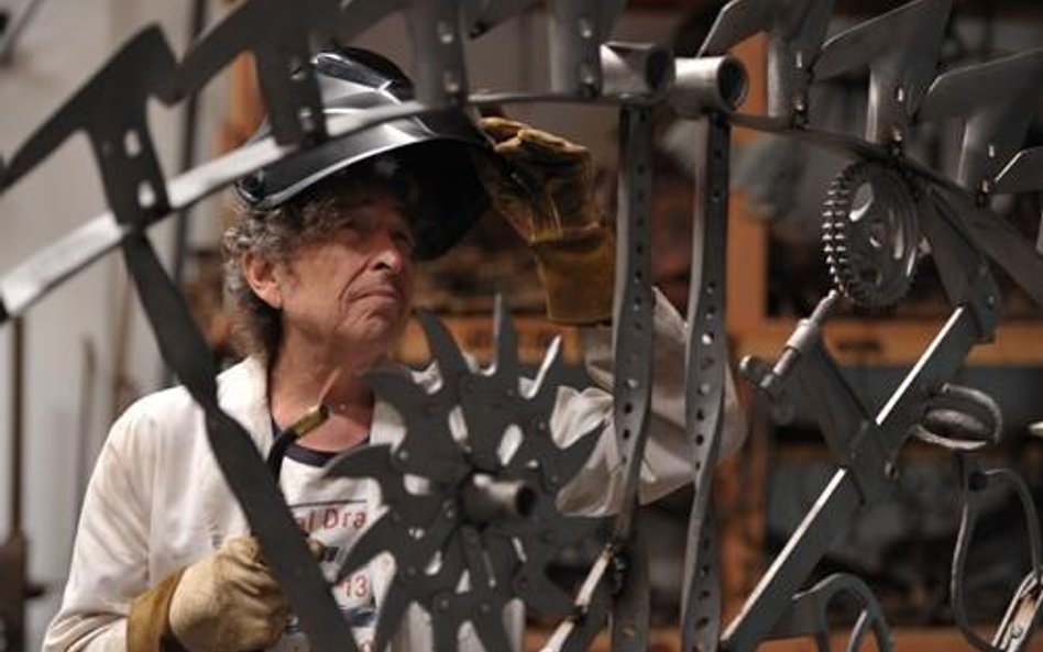 Bob Dylan - prace w żelazie w Halcyon Gallery w Londynie; fot. John-Sheare/Halcyon Gallery