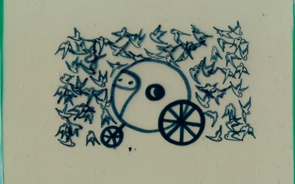 Wojciech Bąkowski, bez tytułu, 2006, 12 x 9 cm,  rysunek pisakiem na folii, fot. Galeria Stereo, Poz