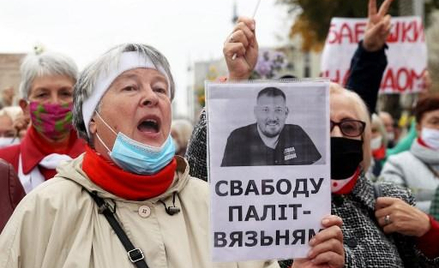 Protest emerytów w Mińsku