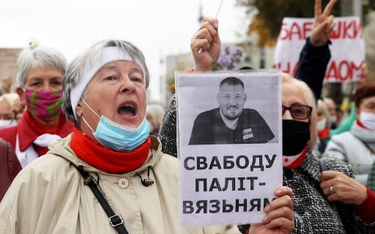 Protest emerytów w Mińsku