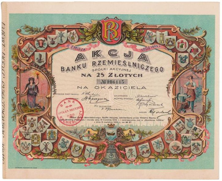 Stabilizuje się aukcyjny rynek zabytkowych papierów wartościowych.