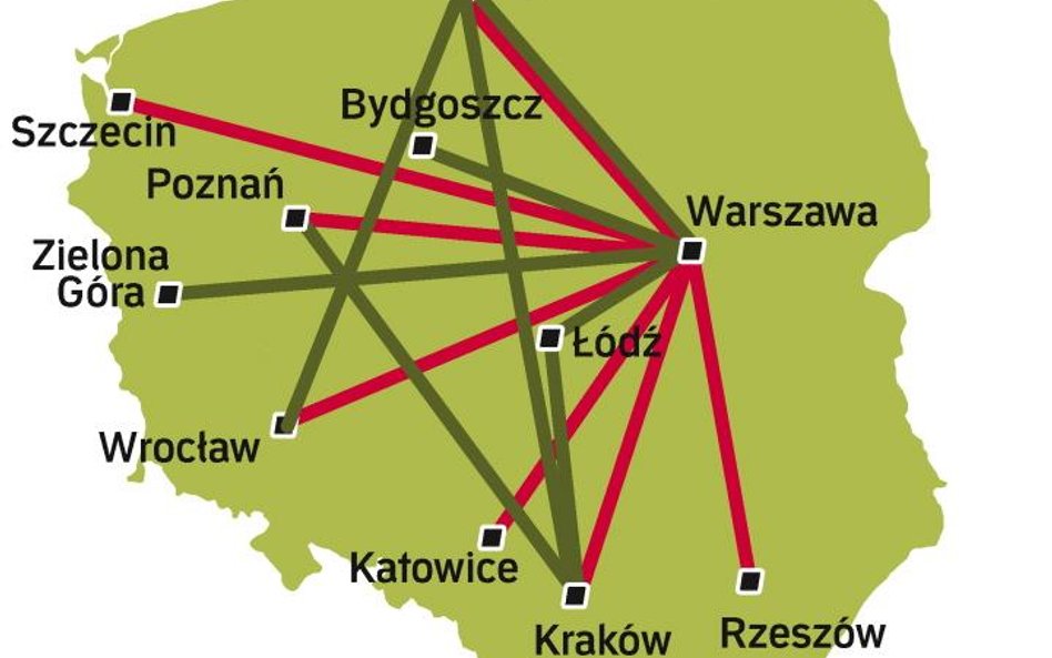 Polskie lotniska obsłużyły w 2009 r. 18,9 mln pasażerów. Z tego ok. 900 tys. osób skorzystało z lotó