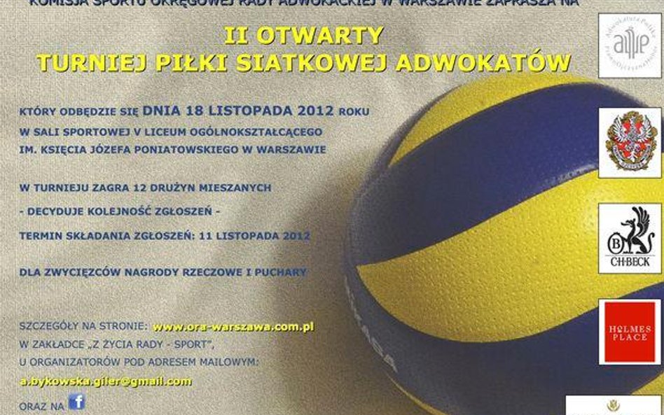 II Otwarty Turniej Piłki Siatkowej Adwokatów