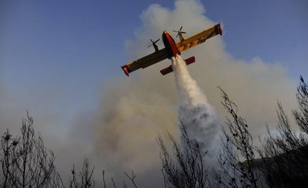 Trzy duże pożary w Grecji