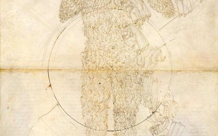 "Dno Piekła: Lucyfer (Wielki Szatan)" (Boska komedia, Piekło XXXIV, 2), ok. 1481-1495. Tusz i rysune