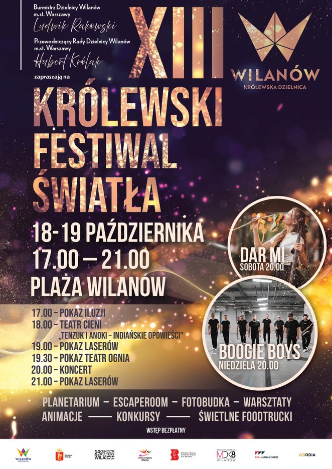 Już w najbliższy weekend odbędzie się 13. edycja Królewskiego Festiwalu Światła w Wilanowie