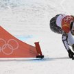 Ester Ledecka na trasie snowboardowego gigantu równoległego