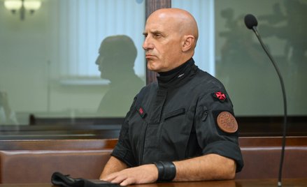 Oskarżony Wojciech Olszański na sali rozpraw Sądu Apelacyjnego w Gdańsku