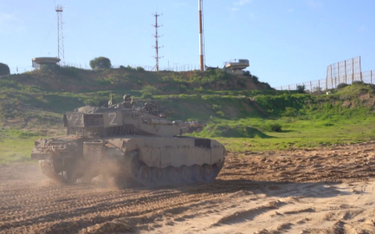 Izraelski czołg w rejonie Strefy Gazy