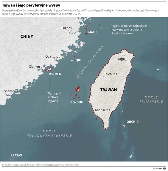 Tajwan i jego peryferyjne wyspy