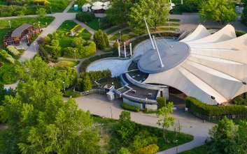 Park Górczewska z lotu ptaka - amfiteatr