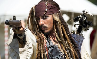 Uczestnik Greenfield Openair Festival ucharakteryzowany na Jacka Sparrowa, bohatera serii o piratach