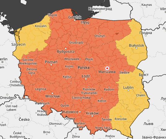 Prognoza zagrożeń meteo na 24 sierpnia