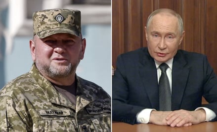 Gen. Walerij Załużny i Władimir Putin