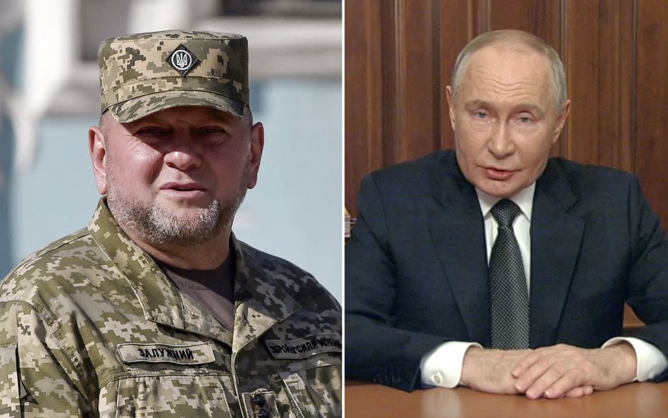 Gen. Walerij Załużny i Władimir Putin