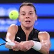Maja Chwalińska podczas pojedynku z Igą Świątek