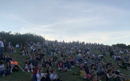 Stroma górka była najlepszym miejscem do podziwiania występów