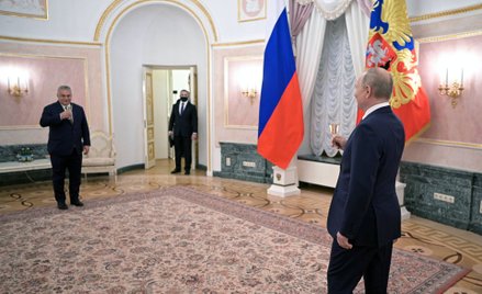Viktor Orban w czasie spotkania z Władimirem Putinem