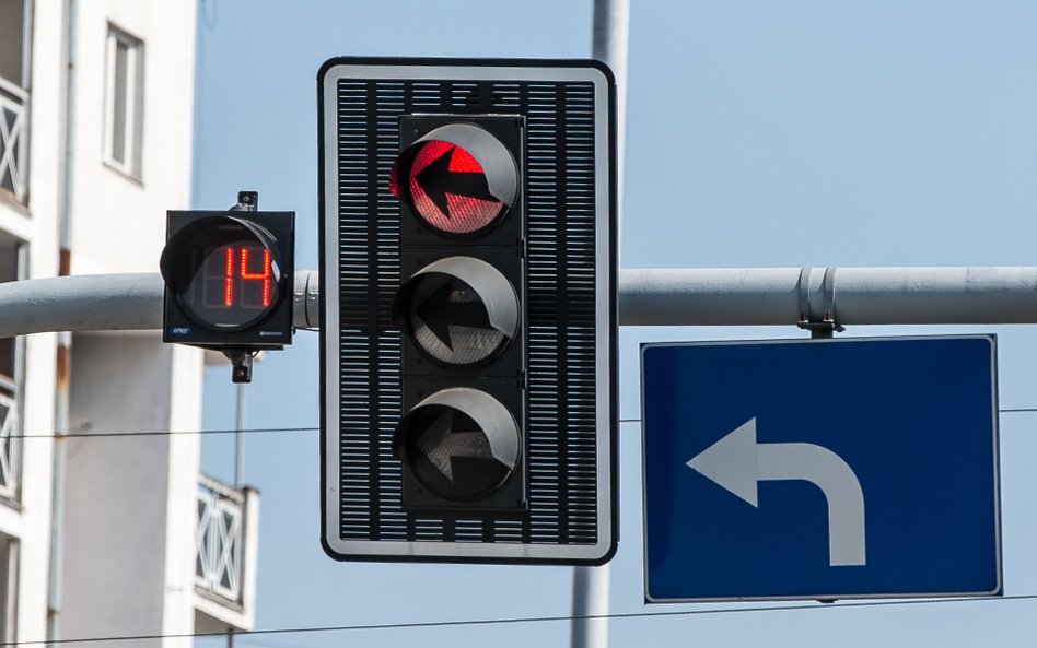 Sekundniki informujące ile czasu zostało do zmiany świateł