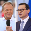 Kandydat KO, Trzeciej Drogi i Lewicy na premiera Donald Tusk i obecny szef rządu Mateusz Morawiecki.