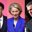 Emmanuel Macron, Ursula von der Leyen i Pedro Sánchez