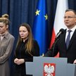 Prezydent Andrzej Duda z żonami ułaskawionych polityków PiS