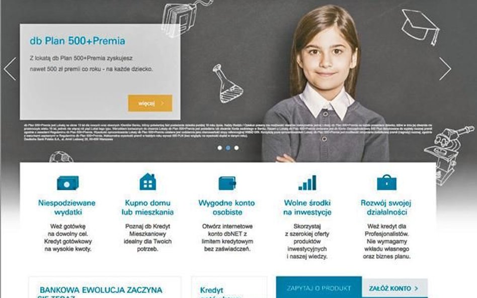 Wysoko ocenione strony internetowe banków: Deutsche Bank, BGŻ BNP Paribas, BOŚ Bank