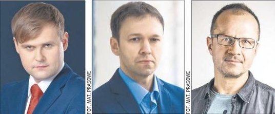 Od lewej: Mateusz Zawadzik, szef Ultimate Games, Krzysztof Kostowski, zarządzający PlayWayem, oraz R