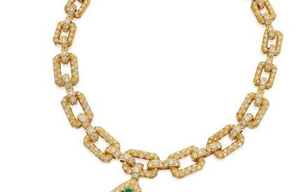 Diamentowo-szmaragdowa kolia - 45 - 65 tys. dolarów.