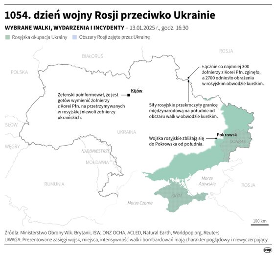 Tak wyglądała sytuacja na froncie w 1054 dniu wojny