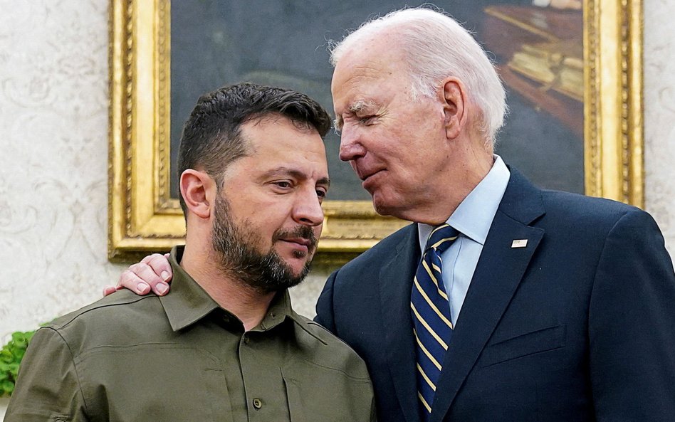 Wołodymyr Zełenski i Joe Biden