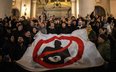 Zwolennicy „Studenckiej Listy” po ogłoszeniu wyników wyborów w Serbii