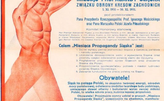 "Plakat z 1931 Związku Obrony Kresów Zachodnich "