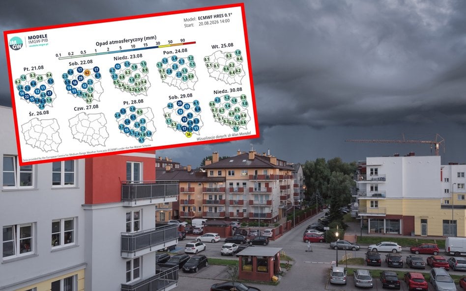 W piątek i sobotę w wielu regionach duże zachmurzenie i intensywne opady deszczu