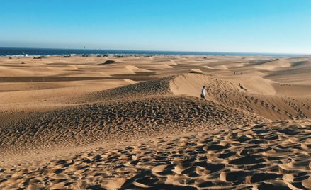 Wydmy w rezerwacie Dunas de Maspalomas.