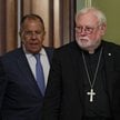 Arcybiskup Paul Richard Gallagher i szef MSZ Rosji Siergiej Ławrow w Moskwie