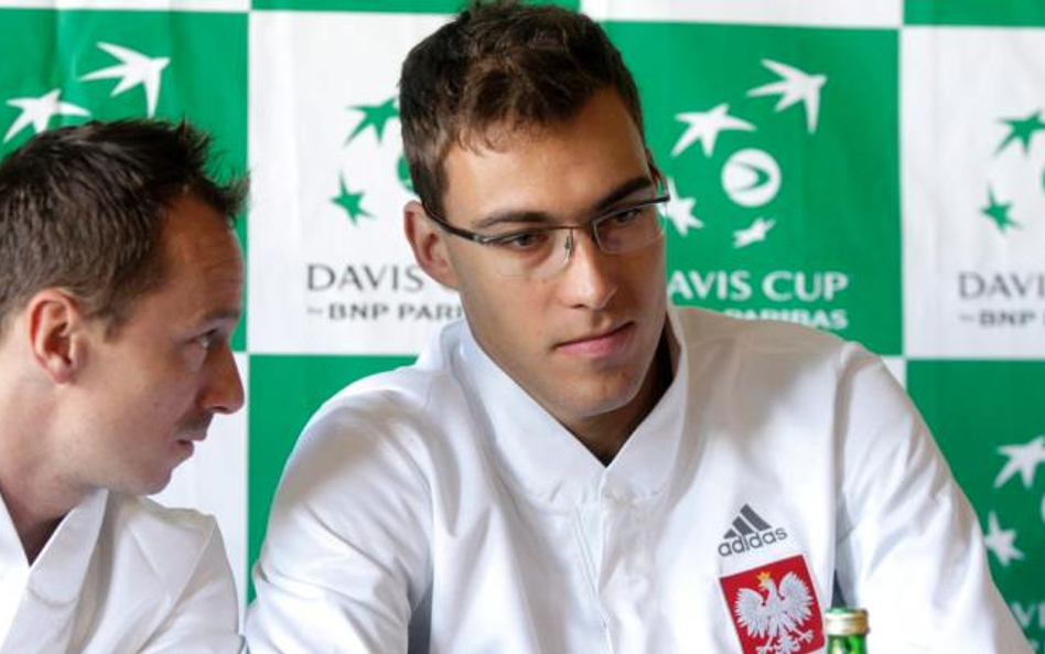 Jerzy Janowicz i kapitan polskiego zespołu Radosław Szymanik