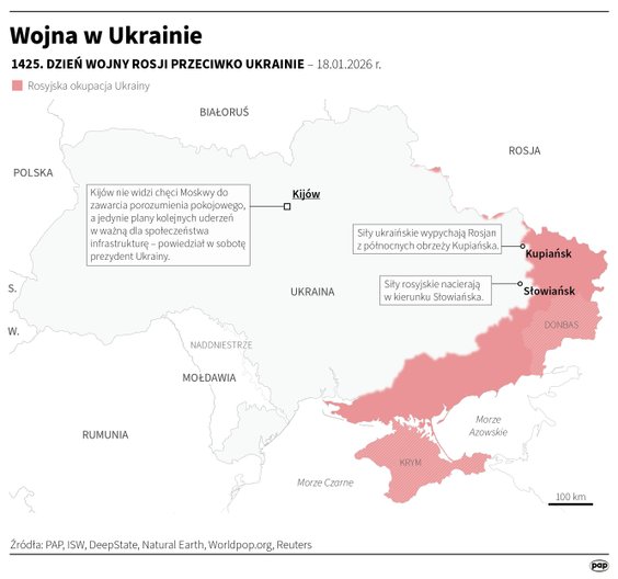 Tak wyglądała sytuacja na froncie w 1425 dniu wojny
