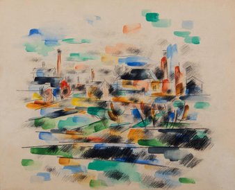 „Pejzaż łódzki” Strzemińskiego ma wycenę szacunkową 75–120 tys. zł.