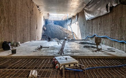 W części tunelu jest już wylewana płyta fundamentowa